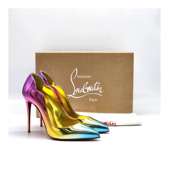 Christian Louboutin Hot Chick Leather Pumps Multicolor EU 39.5 US 9 - New $895 - Picture 1 of 11